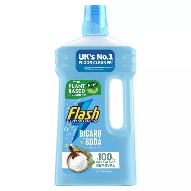 Flash Floor Cleaner Bicarb Soda Antibacterial Dirt 1L