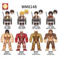 Chainsaw Man Attack on Titan Jujutsu Kaisen Minifigures Lego Building Blocks Denji/Eren/Mikasa/Yuji Figures Toys. 