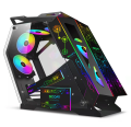 Godzilla RGB LIGHTS GAMING PC Case WITH Right/Left Panel: Grey Tempered Glass. 