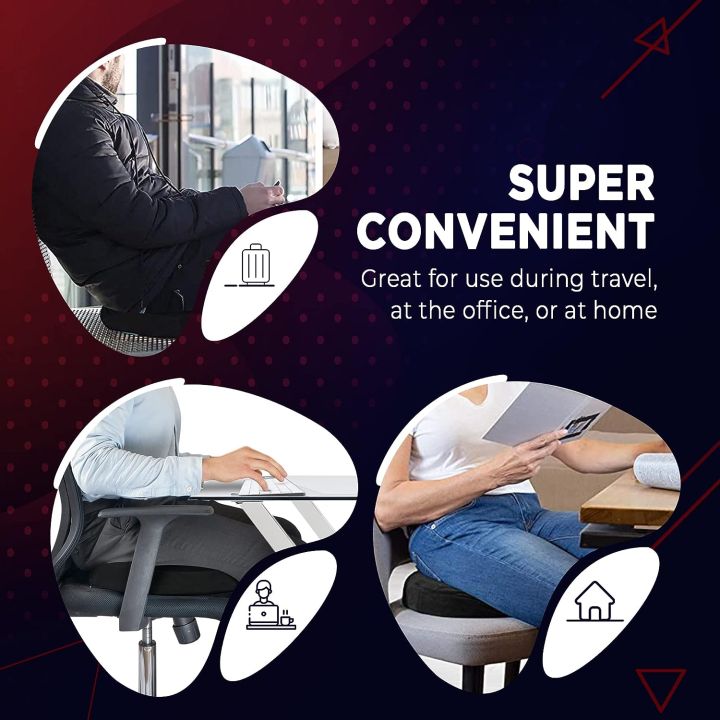 Kenco%20Donut%20Pillow%20Seat%20Cushion%20Orthopaedic%20Design%7C%20Tailbone%20&%20Coccyx%20Memory%20Foam%20Pillow%20%7C%20Relieve%20Pain%20and%20Pressure%20for%20Hemorrhoid,%20Pregnancy%20Post%20Natal,%20Surgery,%20Sciatica%20-%20Image%205