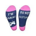 Baqsoo 1 Pair Funny Ankle Socks,  Do Not Disturb I'm Gaming  Cotton Novelty Socks Gamer Socks - Perfect Gamers Gift for Game Lovers - Christmas Birthday Halloween Present. 