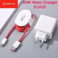 Original ONEPLUS Charger 80W USB Fast Warp Charger Adapter For Oneplus 6 7 PRO 8 8T 9 9R 9RT 10Pro ACE Super Warp Charger. 