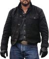 Men's YellowStone Cole Hauser Rip Wheeler Stylish Cowboy Black Cotton Jacket | S-XL. 
