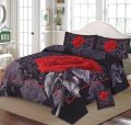 Luxury Bedsheet - 4pc King Size Bedsheet - 3d Crystal Cotton - Bed sheets Double bed King Size with 2 Pillow Covers-. 