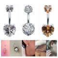 Belly Navel Stud Exquisite Shape Women Shiny Heart Style Belly Piercing Ring. 