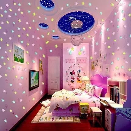 100pcs%20Glow%20In%20The%20Dark%20Luminous%20Stars%20Plastic%20Wall%20Stickers%20Decal%20for%20Kids%20Baby%20Room%20Glowing%20Home%20Sticker%20Decorations%20-%20Image%202