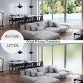 Privacy Window Film Self Adhesive Frosted Glass Film Opaque No Glue Static Cling Sticker for Office,Bathroom Living Room. 