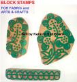 3pcs set Wooden block printing stamps for textile fabric designing craft die dye pattern on fabric. 