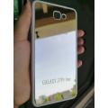 Samsung Galaxy J7 prime  luxury glass Case Silicon rubbered back Mirror View clear Rubberised Finish TPU Back cover. 