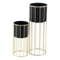Antique Gold Planter Flower Pot|New Fram| Flower Stand Metal Gold with Flower Pot Bucket. 