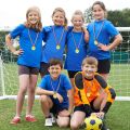 100 Pieces Kids Plastic Winner Medals Gold Winner Award Medals for Olympic Style,Party Decorations and Awards. 