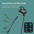 Wiresto Gaming Earphones Handsfree In Ear Headphones pubg Wired Earphones Earbuds Headset Noise Cancelling Stereo Computer Gamer Headphones with Dual Mic for Mobile Phone PS4 New Xbox One Free Case. 