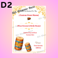 Customized 20/50/100 PCs Dholki/Mayon/Sangeet invitation cards - wedding Invitation Cards. 