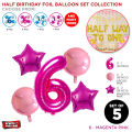 Half Birthday Foil Balloon Collection Set For Decoration Halfway Mark, 1/2 Month Birth Day Parties Decor Supplies Balloons Set Milestone Baloon Decorate Your Room Walls, Half Way to One Decorations Celebration 6 Months Children, Boys & Girls : Ak39hf9g. 