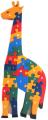 Elloapic Wooden Giraffe 3D Puzzle Children's Toys Preschool Enlightenment Early Learning 26 English ABC Letters and Numbers Alphanumeric Cognition Puzzle. 