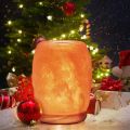 Himalayan Glow Salt Lamp, Wooden Base and Dimmable Bulb Control Night Lamp  (Crystal Salt). 