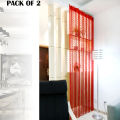 Pack Of 2 Pcs 100*200cm Door Window Curtain Heart Design Wedding Bedroom Living Room Partition Decoration / curtain  room decorations/ decor items  / decorations. 
