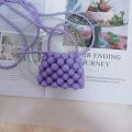 Candy Colour Ladies Shoulder Bag,HAndmade bag and Purse, Beads Crossbody Bags for Women. 