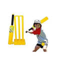PREMIUM SPORTS Kids Cricket Set - 1 x Plastic Bat 1 x Cricket  Balls 1 x Wicket 3 Pcs Set of Cricket Bat Cricket Ball with Wicket Set For Kids -Note random color will be deliver. 