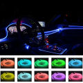 Car Dashboard Neon Light Car Interior Decorative Lamps Strips Atmosphere Lamp Cold Light Decorative Dashboard Auto LED Ambient Lights 2M. 