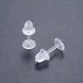 Invisible Anti Allergy Replacement Jewelry Making Transparent Pure Color Plastic Stud Earring Ear Post Ear Hole Blockage. 