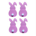 4pcs/Set Easter Bunny Cutlery Holder Handmade Festive Easter-Themed Bunny Cutlery Holder Home Decor Felt Easter Cutlery Holder for Easter Parties Home Decoration Kitchen Accessories Dining Table. 
