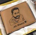 CUSTOMIZE NAME AND PICTURE ENGRAVED WALLET WITH BOX PACKING. 