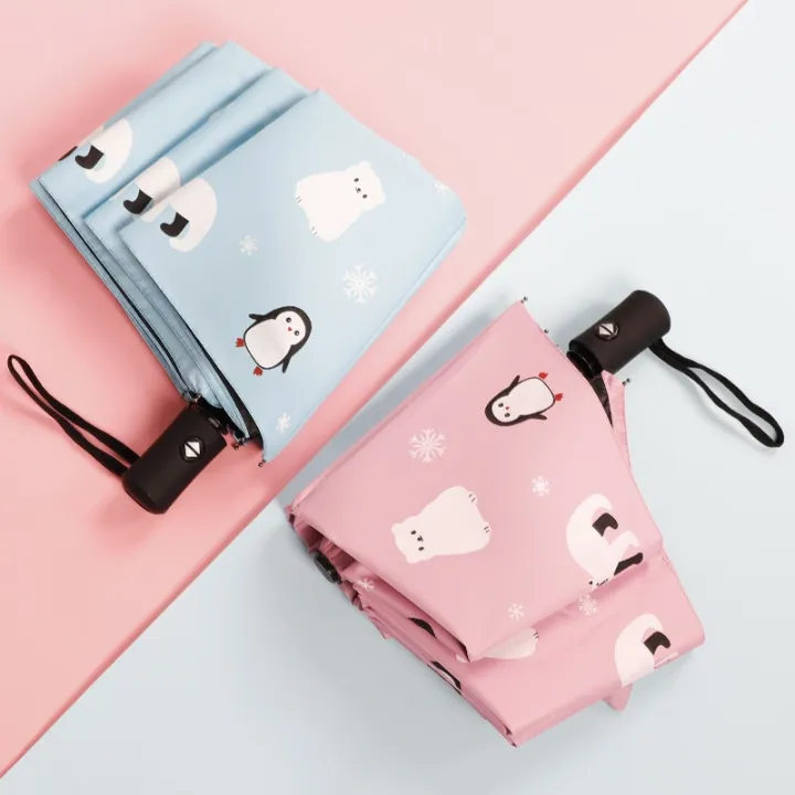 %E3%80%90Happier%E3%80%91Hot%20selling%20Fashion%20Women%20Accessories%20Umbrellas%20%20Creative%20Automatic%20Umbrella%20Small%20Clarity%20Penguin%203%20Folding%20Umbrella%20Parasol%20Men%20Women%20Black%20Glue%20Kids%20Umbrella%20-%20Image%207