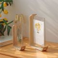 6-inch Original Wood Color Acrylic Photo Frame Transparent Solid Wooden Desktop Ornaments Herbarium Display DIY Gifts Home Decor. 