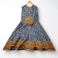 Grey Stitched Lawn Long Frock for Women – Elegant One-Piece Design. 