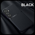 SamsungA16 5G Magnetic Holder Leather Back Cover for Samsung Galaxy A16 5G 4G Soft Silicone Shockproof Coque on Sumsung A 16 16A. 