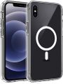 Transparent iPhone X Cover Magsafe Anti- Yellowing iPhone Xs Cover/ Xs Max Cover Drop Protection Clear covers For iPhone Xs Max/ X/Xs Slim Soft Magnetic Cover For iPhone.. 