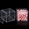 5.5cm Plastic Transparent Box 130ml Square Plastic Box PS Transparent Crystal Muddy Mouth Candy Box. 