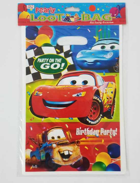 CARS THEME GOODY BAGS - PACK OF 10 GOODY BAGS - CARS GOODY BAGS
