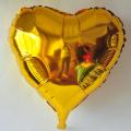 5 Pieces Large Golden Heart Foil Balloons 18 Inches Size. 