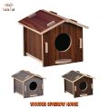 Premium Wooden Bird Cage Wall Mounted Brown. 
