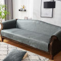 Line Embossed Ultrasonic Quilted Sofa Cover Set Grey. 