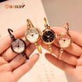 [Women Fashion Small  Bangle Bracelet Watches] [Ladies Stainless Steel Mesh Belt Quartz Watch] [Girls Minimalist Casual Watch]. 