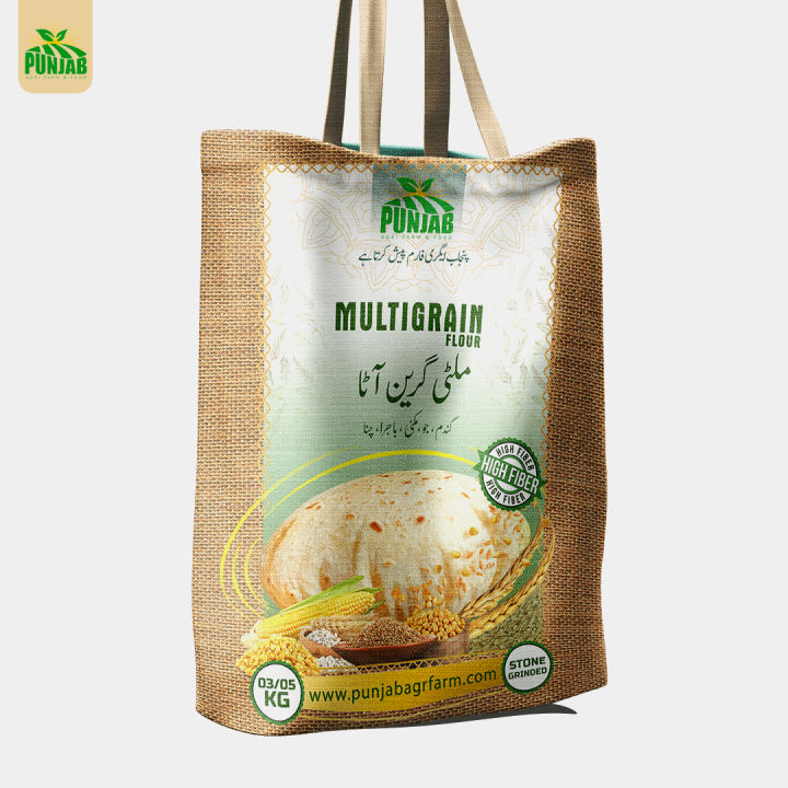 16-Grain Blend Nutrient-Rich Punjab Multigrain Flour - 3 KG