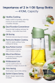 2 in 1 Oil Spray bottle- 470ML-Food grade glass bottle. 