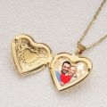 Openable Photo Picture Locket Necklace Creative Gift DIY Necklace Valentine's Day Friendship Necklace Heart Locket Necklace. 