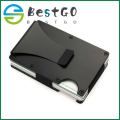 Slim Carbon Fiber Credit Card Holder RFID Non-scan Metal Wallet Money Clip Purse - intl. 
