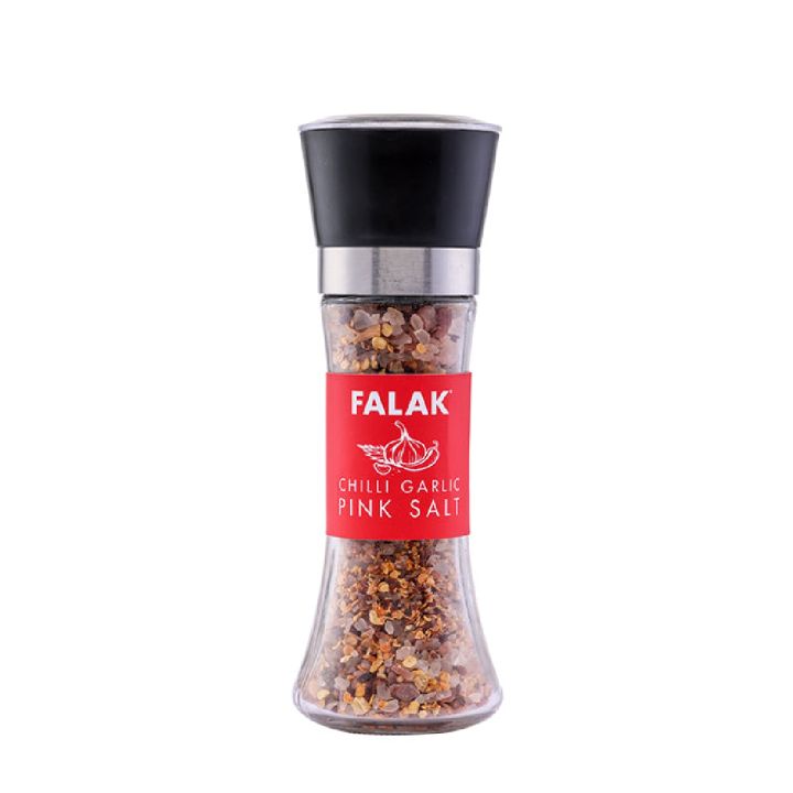 FALAK CHILLI GARLIC PINK SALT 200GM (GRINDER BOTTLE)