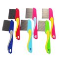 New Cat Comb Dog Comb Stainless-Steel Needle Pet Comb Flea Comb Seahorse Long Needle Double-Edged Fine-Toothed Comb Naked. 