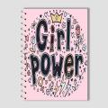 Spiral Notebook A4 or A5  -  Girl Power. 