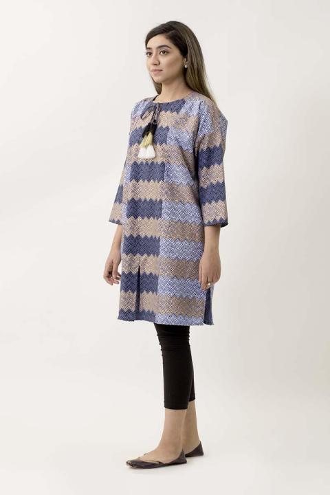 EGO%20Winter%20Collection%202019%20%20Zigzag%20%20Blue%20Cotton%20Kurti%20For%20Women%20-%20Image%206