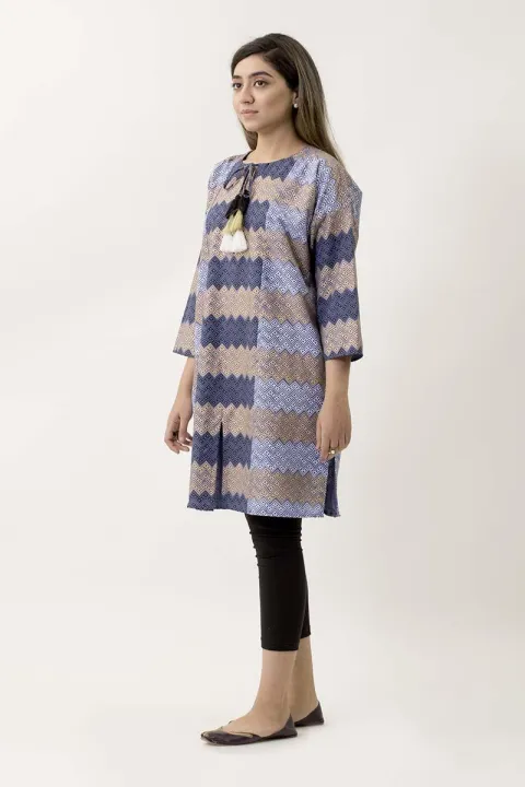 EGO%20Winter%20Collection%202019%20%20Zigzag%20%20Blue%20Cotton%20Kurti%20For%20Women%20-%20Image%206