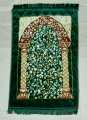 Velvet Jaye Namaz ( Jae Namaz ) Design - A - Multi Colors ( Tasbeeh + Miswak As a gift). 