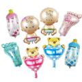 5 Pieces Large Baby Shower Foil Balloons for Baby Boy / Baby Girl. 