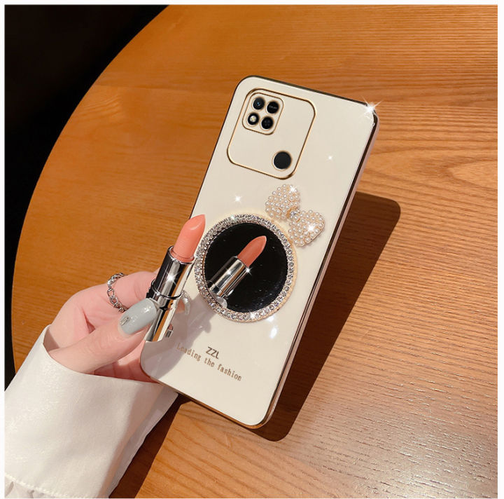 Maitus%20for%20Xiaomi%20Redmi%2010C%20Back%20Cover%20Luxury%206D%20Plating%20Square%20Bumper%20Shiny%20Bowknot%20Makeup%20Mirror%20Soft%20Silicone%20Girls%20Cases%20Full%20Protection%20Mobile%20Phone%20Case%20-%20Image%205